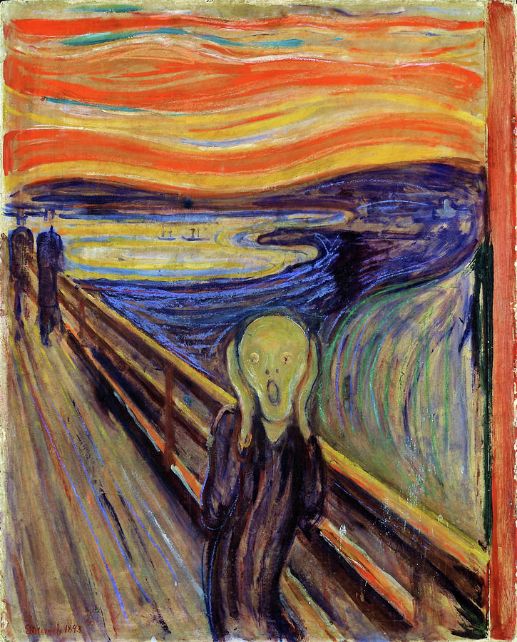 Edvard Munch Painting - The Scream 1893 - Digital Remastered Edition2 by Edvard Munch