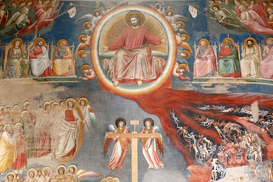 Giotto Di Bondone Painting - The Scrovegni Chapel. Fresco  By Giotto, 14 Th Century.  The Last Judgement.  Padua. Italy. by Giotto