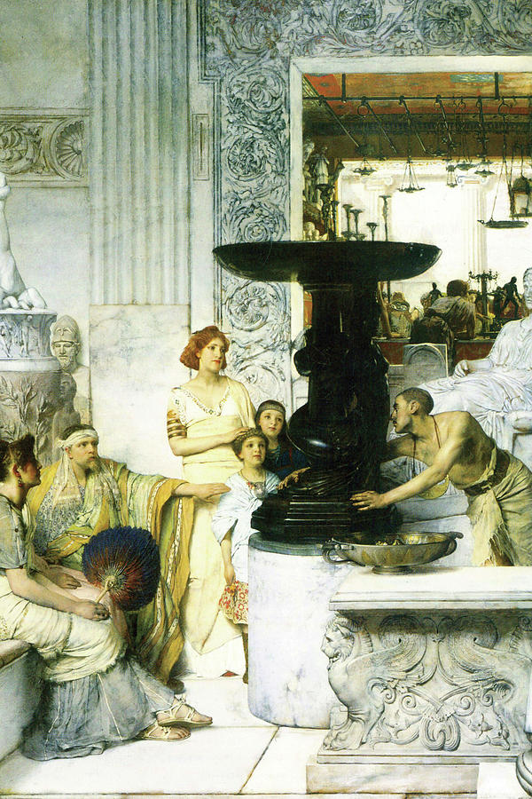 The Sculpture Gallery Painting by Alma-Tadema