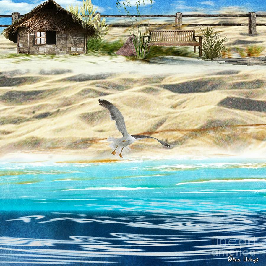 The Sea Shack Getaway Digital Art by Gena Livings