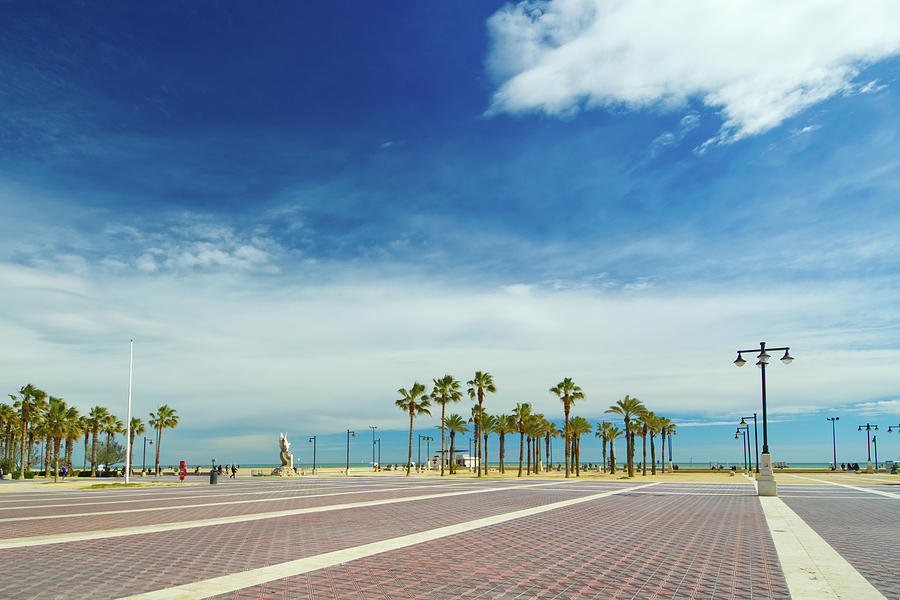 The seafront at Valencia Photograph by Nicholas Henfrey