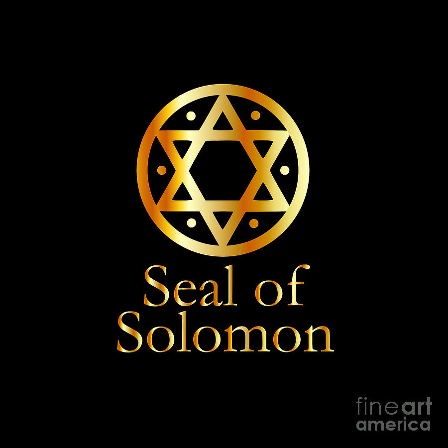 The seal of Solomon- a magical symbol or Hexagram Digital Art by Shawlin