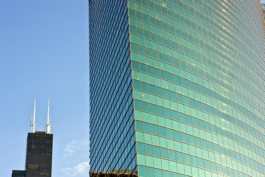 The Sears Tower And A Building Photograph by Maremagnum