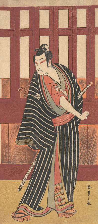The Second Ishikawa Monosuke in the Role of Karigane Bunshichi Relief by Katsukawa Shunsho