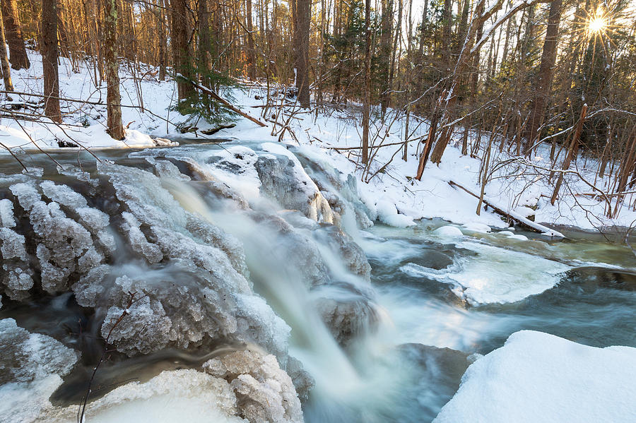 The Secret Waterfall - blue - frozen Photograph by Brian Hale