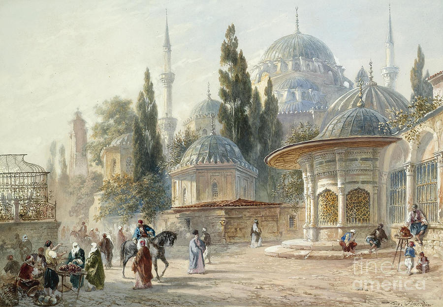 The Sehzade Mosque In Constantinople Drawing by Heritage Images - Fine ...