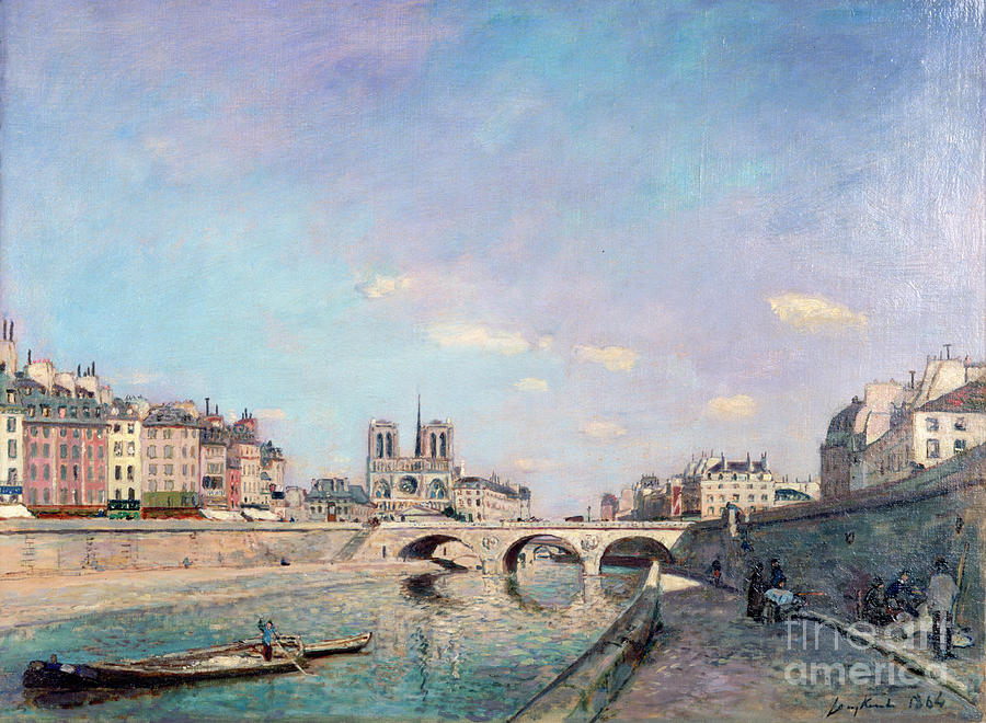The Seine And Notre-dame In Paris Drawing by Print Collector