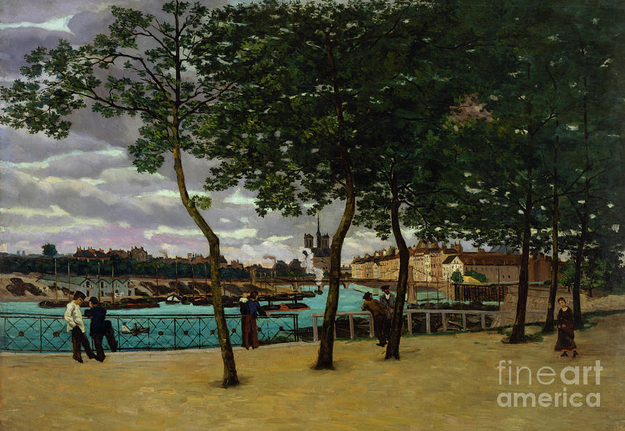 The Seine at Paris, 1871 Painting by Armand Guillaumin