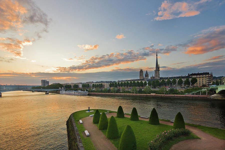 The Seine River And The Town From Photograph by Maremagnum