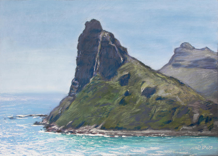The Sentinel, Hout Bay Pastel by Christopher Reid