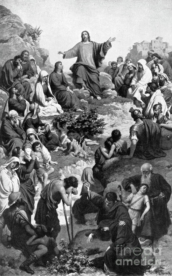 The Sermon On The Mount, 1926.artist Drawing by Print Collector - Fine ...