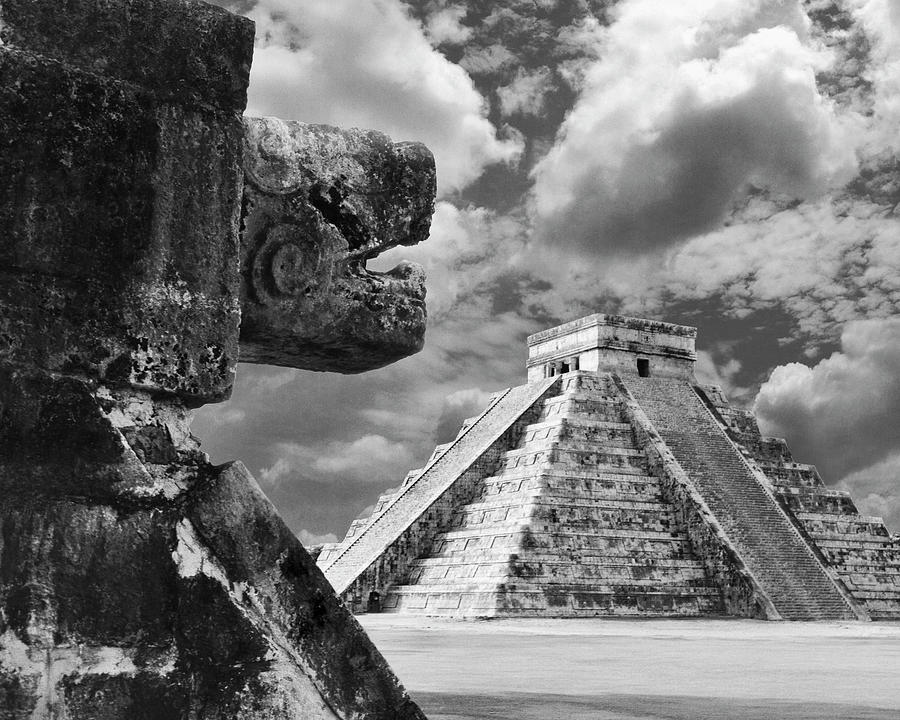 The Serpent And The Pyramid, Chechinitza, Mexico 02 Photograph by Monte ...