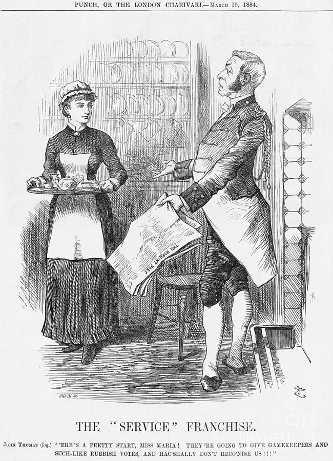 The Service Franchise, 1884. Artist Drawing by Print Collector