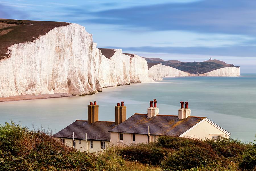 The Seven Sisters And Coastguard Photograph by Grant Rooney - Fine Art ...