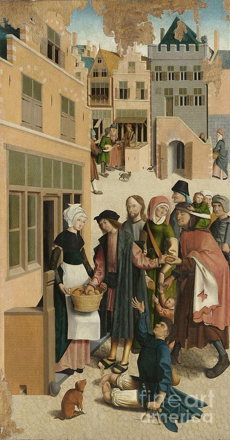 The Seven Works Of Mercy: Feeding The Hungry, 1504 (oil On Panel) Painting by Master Of Alkmaar