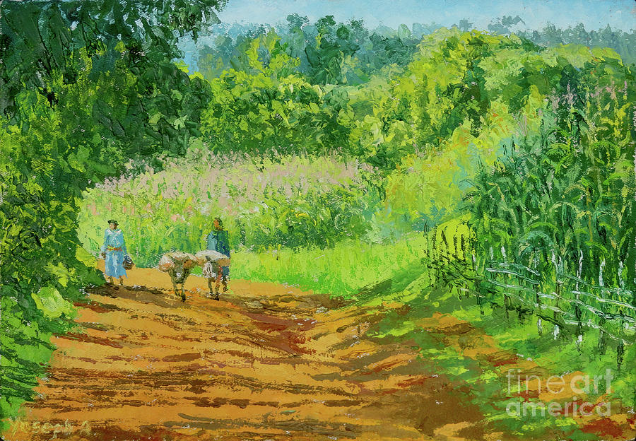 Landscape Painting - The shadows by Yoseph Abate