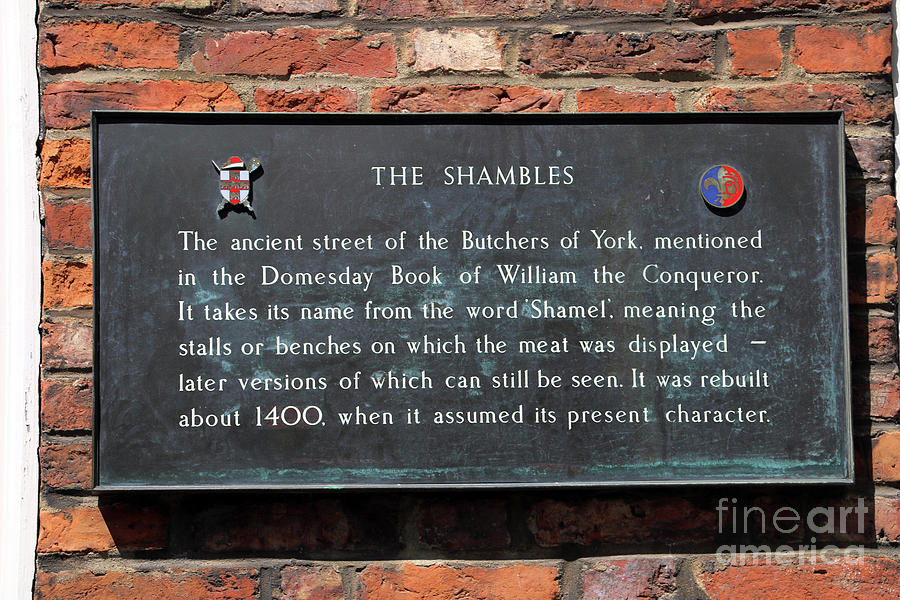 The Shambles Sign York 6071 Photograph by Jack Schultz
