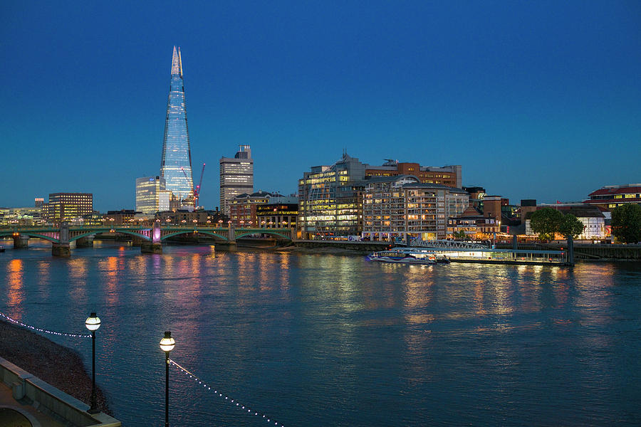The Shard and the river thames Photograph by David L Moore