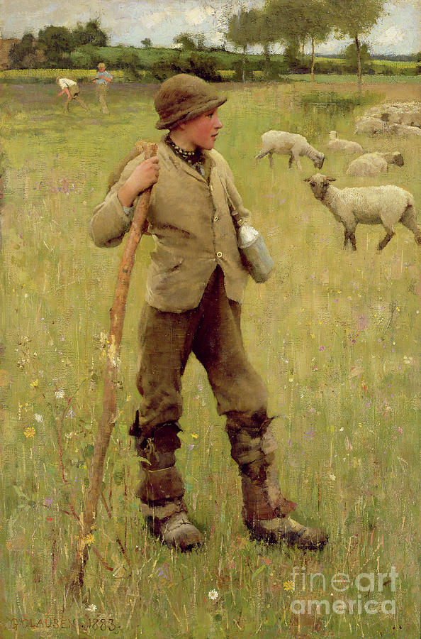 The Shepherd Boy, 1883 By George Clausen Painting by George Clausen