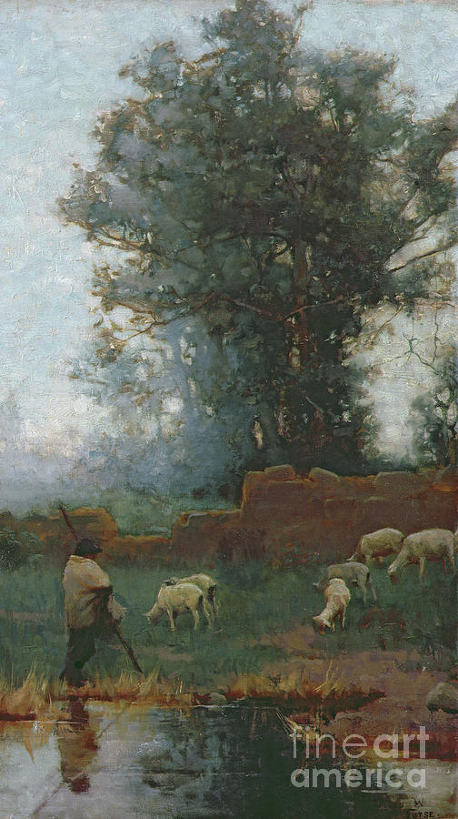 The Shepherd  Painting by Charles Wellington Furse