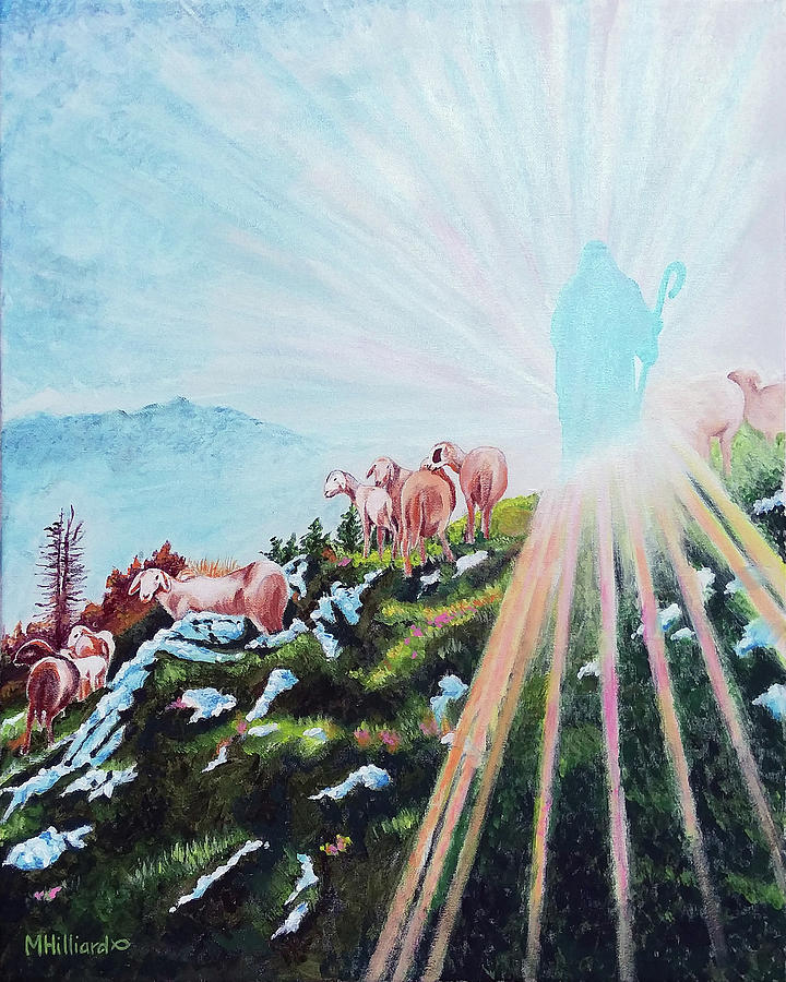 The Shepherd Painting by Marilyn Borne