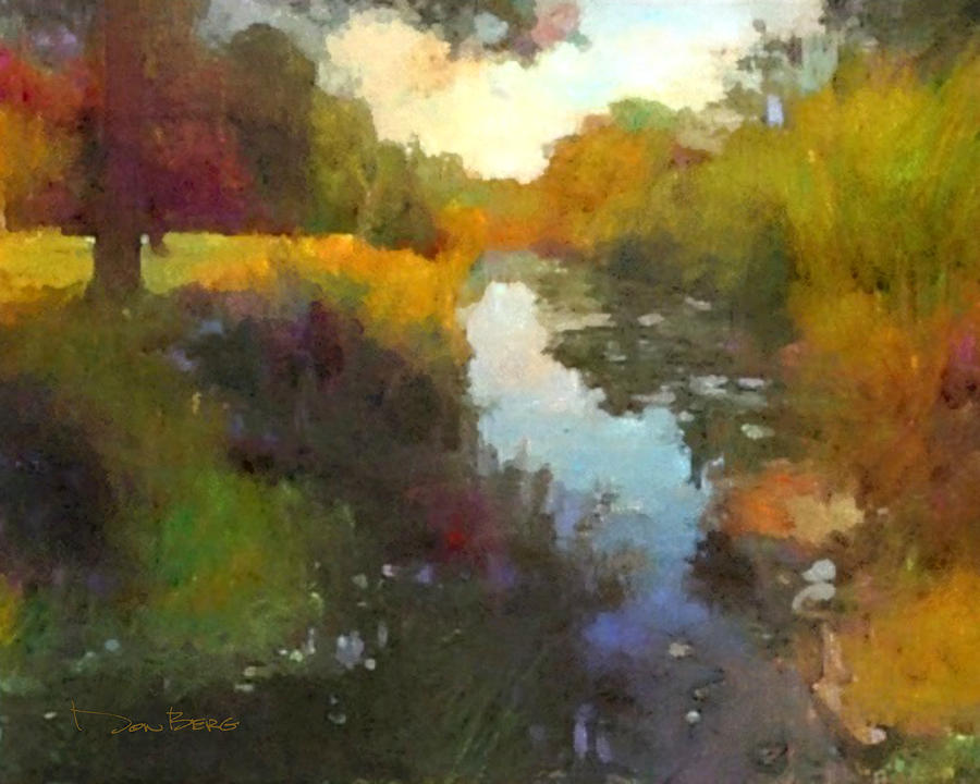 The Shimmering Mill Stream Digital Art by Don Berg | Pixels