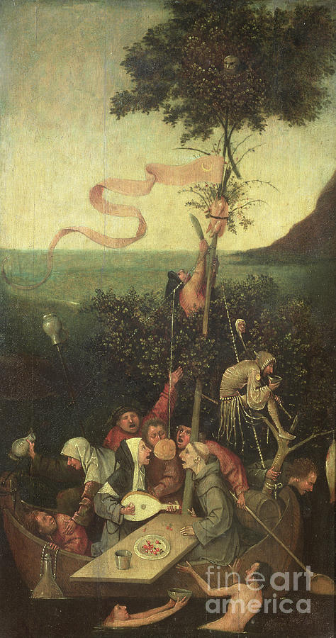 The Ship Of Fools, C.1500 by Hieronymus Bosch  Painting by Hieronymus Bosch
