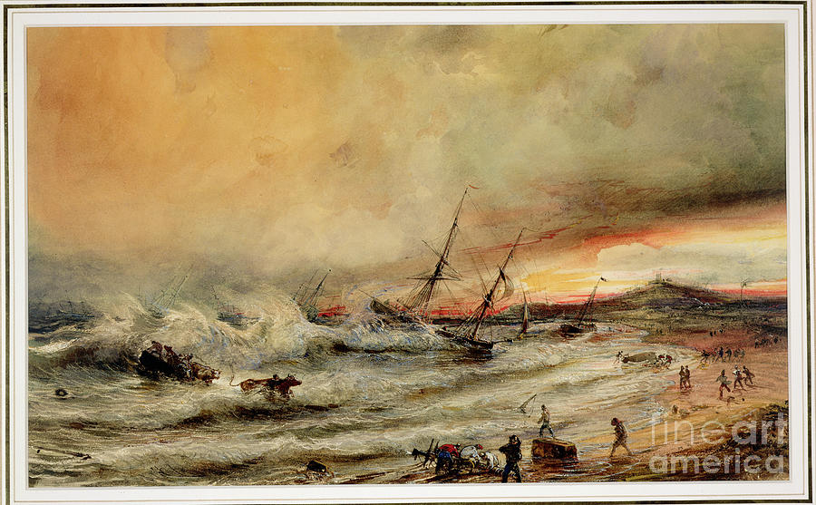 The Shipwreck, 1832 Painting by Jean Antoine Theodore Gudin