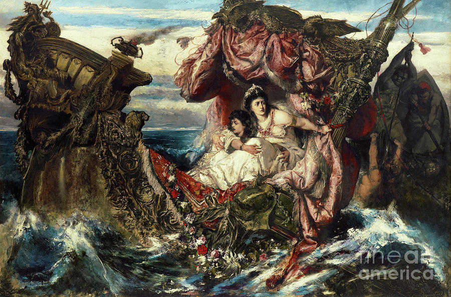 The Shipwreck Of Agrippina. Artist Drawing by Heritage Images