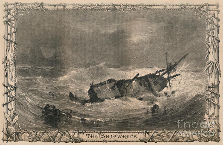 The Shipwreck Drawing by Print Collector