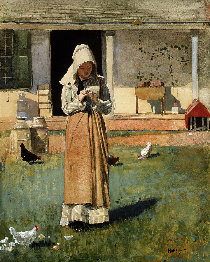 The Sick Chicken by Winslow Homer 1874 Painting by Winslow Homer