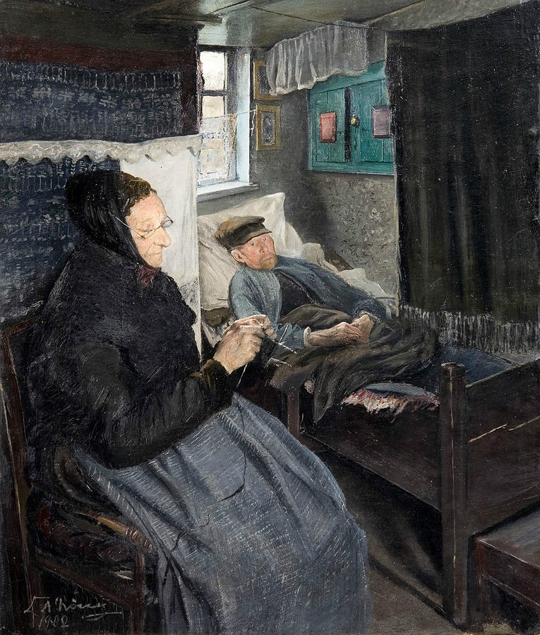 The Sick Man Painting by Laurits Andersen Ring