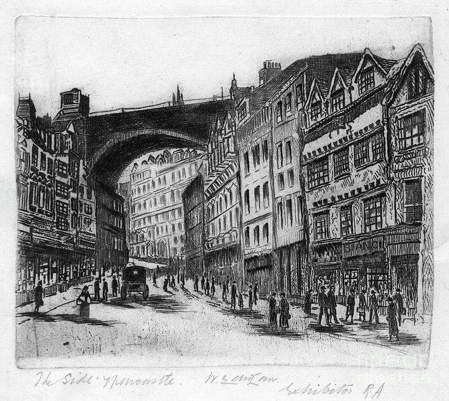 The Side, Newcastle Upon Tyne Drawing by Print Collector