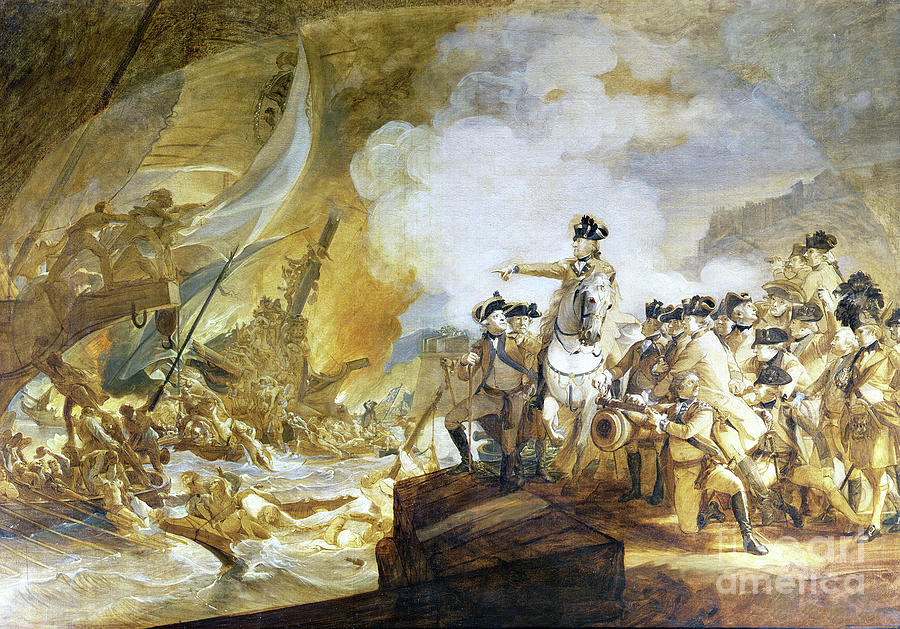 The Siege And Relief Of Gibraltar, 14th September 1782, C.1783 Painting ...