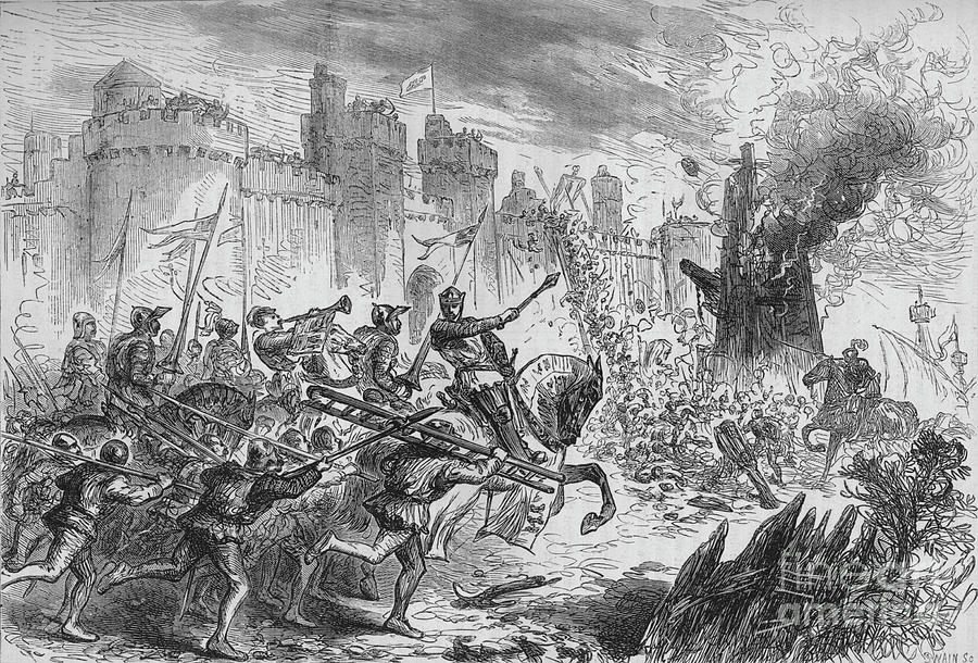 The Siege Of Berwick Drawing by Print Collector