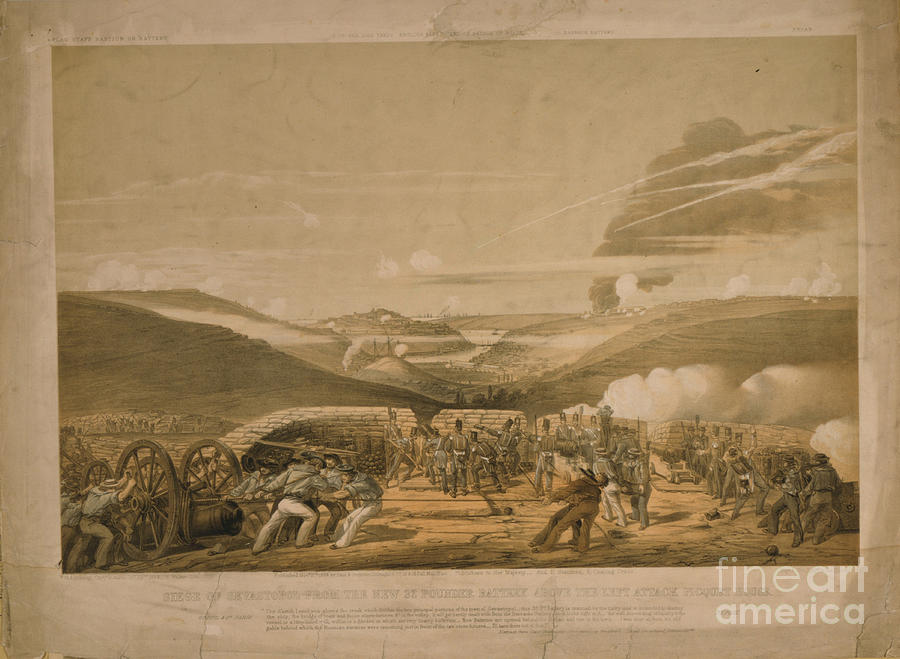 The Siege Of Sevastopol, 1854. Artist Drawing by Heritage Images