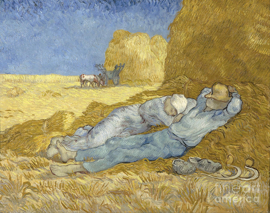 The Siesta After Millet, 1890. Found Drawing by Heritage Images