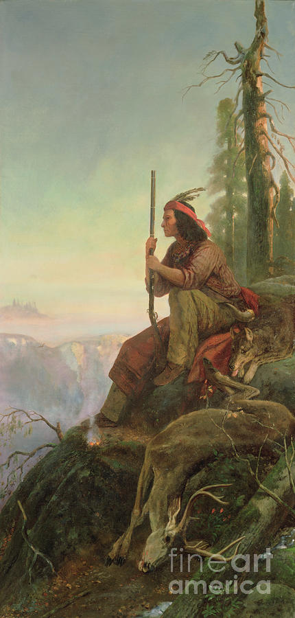 The Signal Fire, 1880 Painting by William Hahn