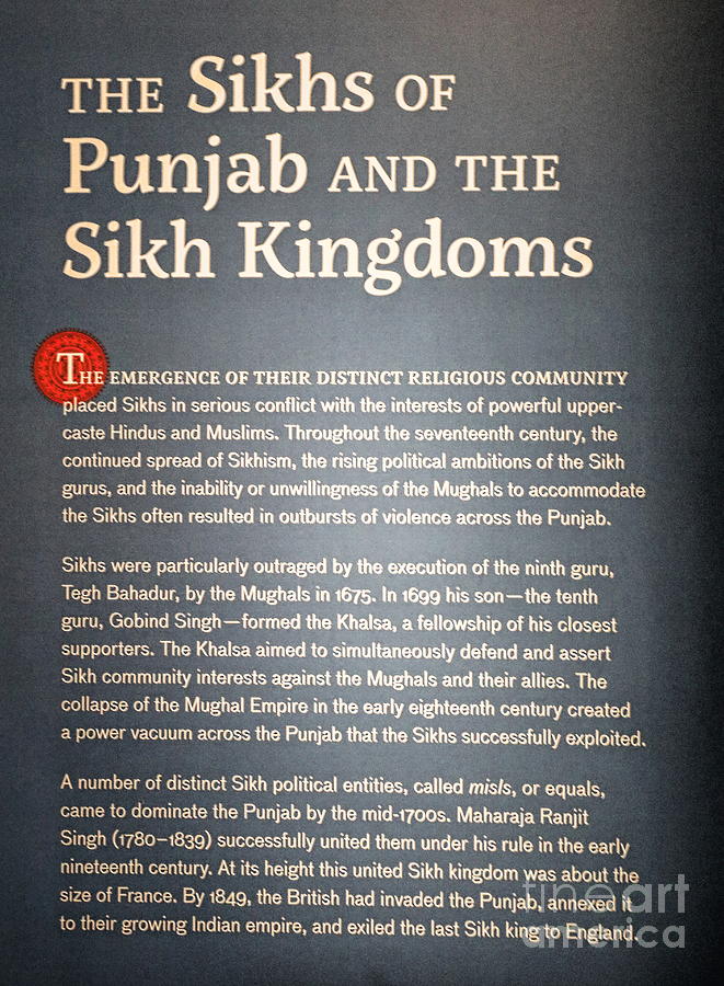 The Sikhs of Punjab and the Sikh Kingdoms Photograph by Chuck Kuhn
