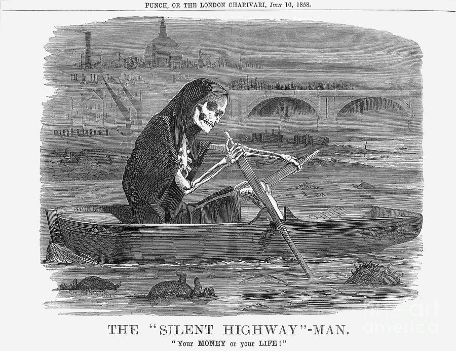 London Drawing - The Silent Highway - Man, 1858 by Print Collector