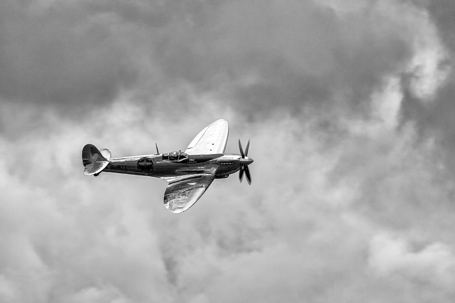 Airplane Photograph - The Silver Spitfire. by Leif Lndal