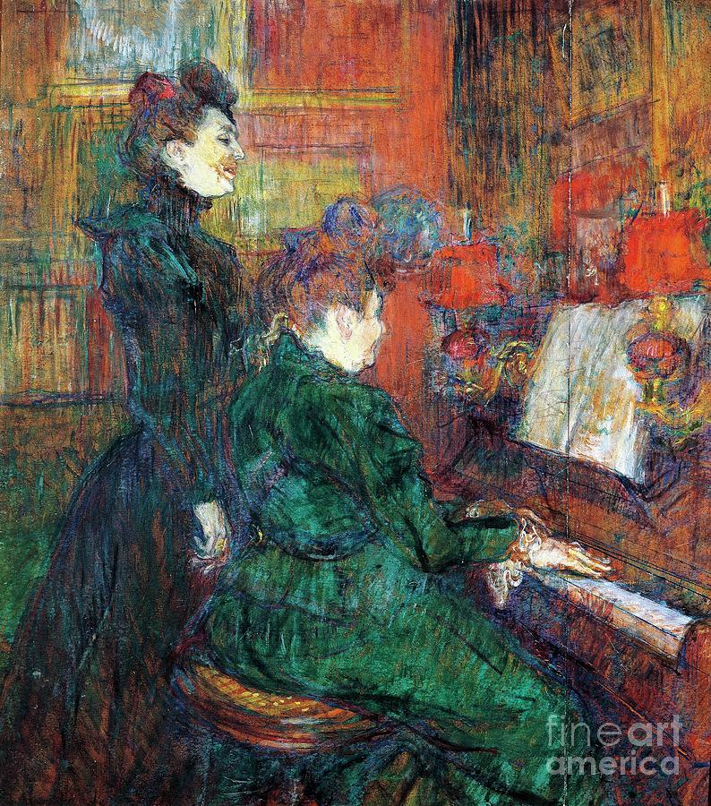 The Singing Lesson By Henri De Toulouse Lautrec Painting by Henri De Toulouse-lautrec