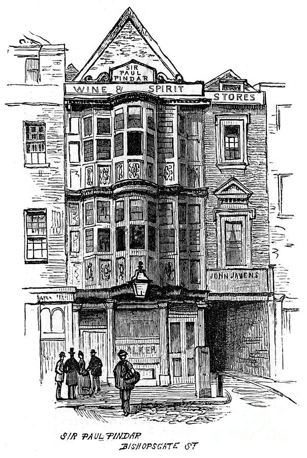 The Sir Paul Pindar Public House Drawing by Print Collector