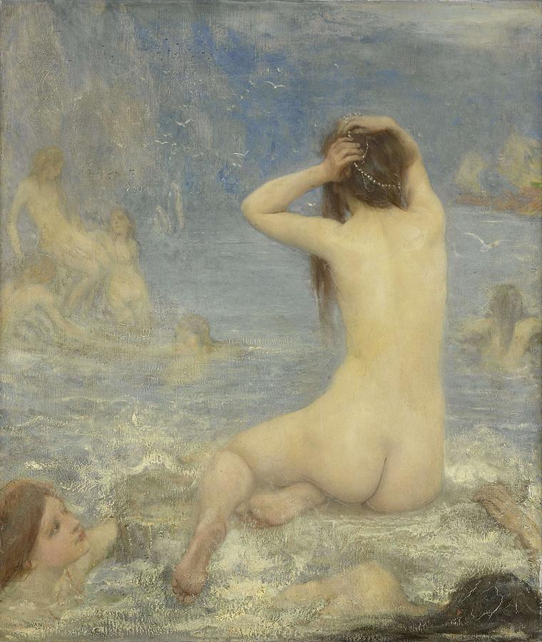 The Sirens. Painting by John Macallan Swan -1847-1910-