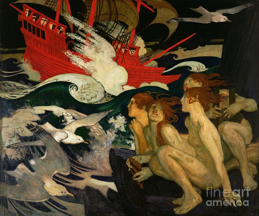 The Sirens Painting by Maurice Greiffenhagen