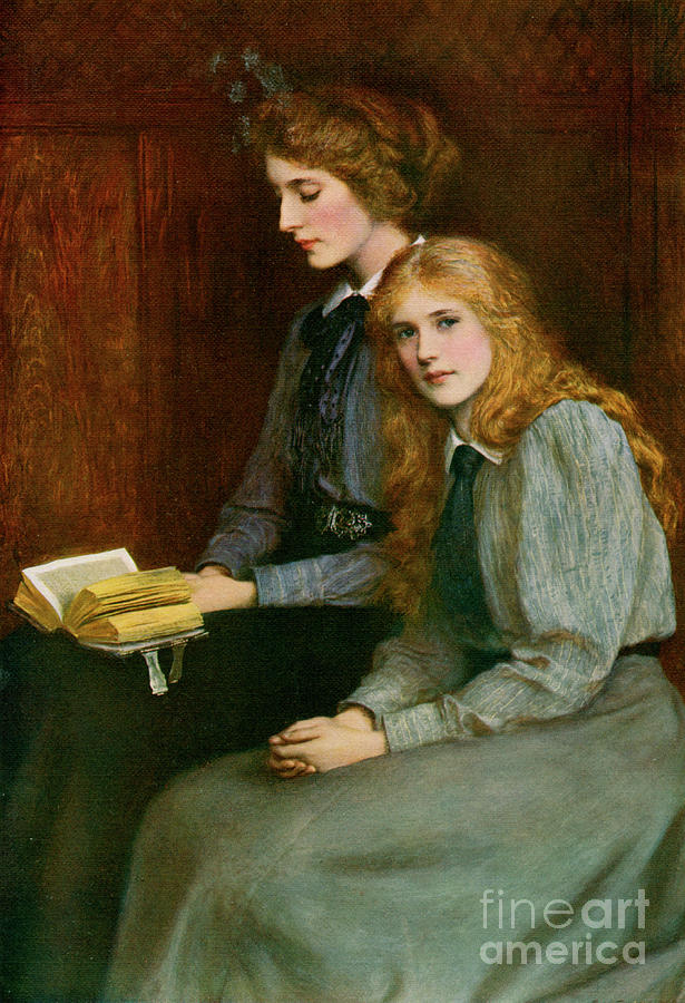 The Sisters, 1900, 1912.artist Ralph Drawing by Print Collector