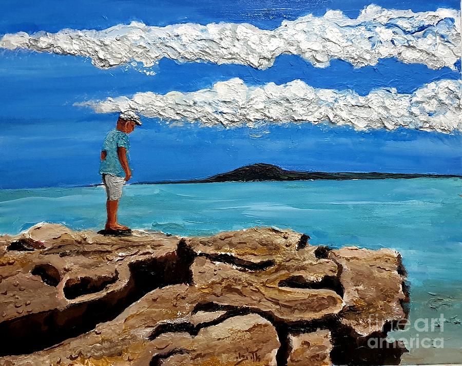 SOLD - The  sky above is comparable to a sea Painting by Eli Gross