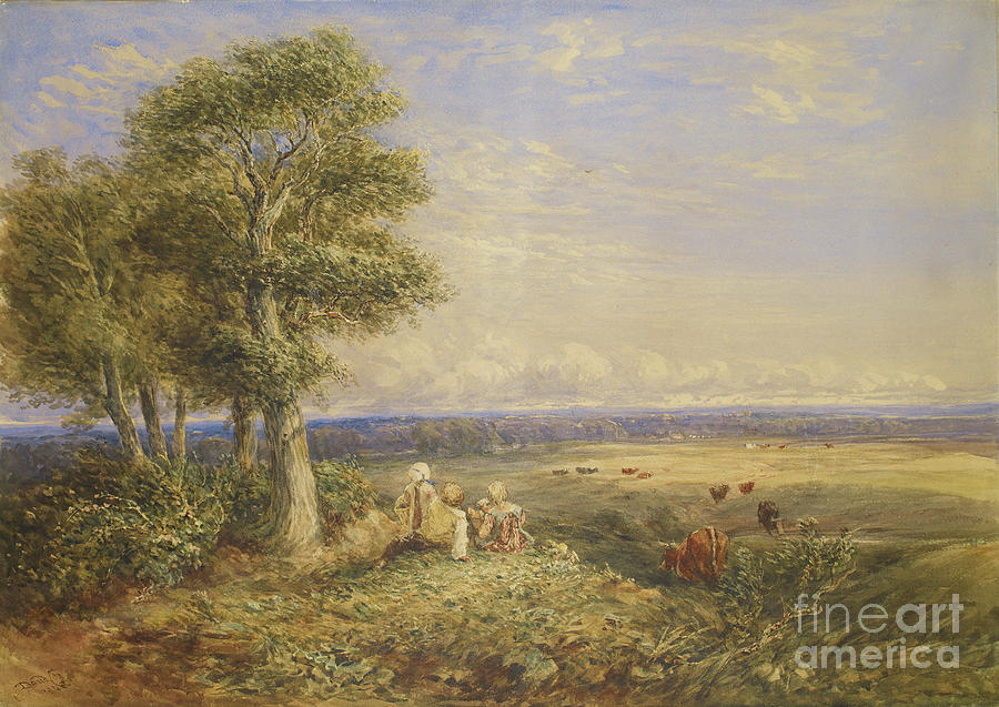 The Skylark, 1848 Painting by David Cox
