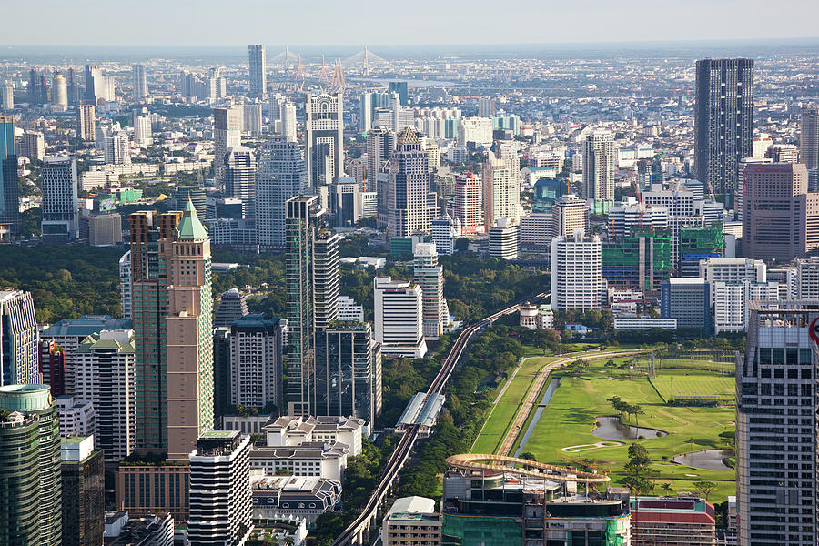 The Skyscrapers Of Bangkok Photograph by Tom Bonaventure