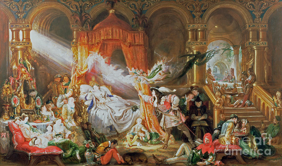 The Sleeping Beauty, 1842 Painting by Daniel Maclise